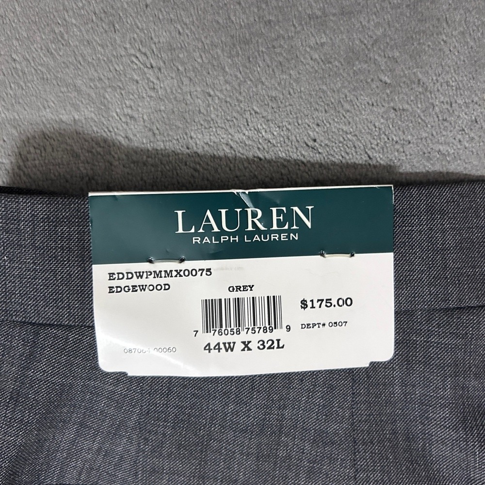 NWT Lauren Ralph Lauren Edgewood Dress Grey Pants Mens 44x32 UltraFlex Wool - Picture 7 of 12
